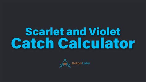 gen 9 catch rate calculator|Catch rate .